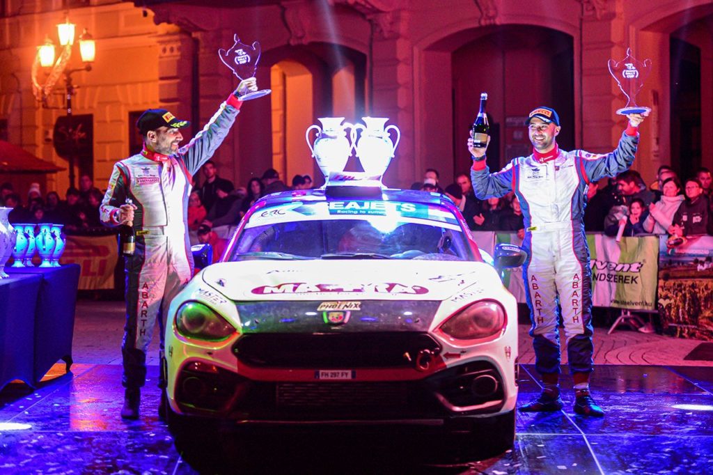 Andrea Nucita campione Abarth Rally Cup 2019 dopo un incerto Rally Ungheria