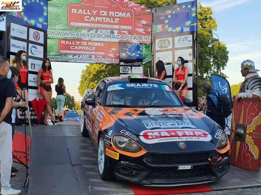 ERC | Abarth Rally Cup 2020, successo di Mabellini al Roma Capitale. “Abbiamo cercato di stare fuori dai guai”